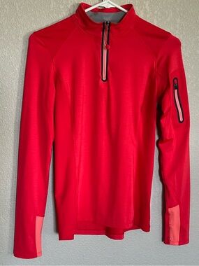 REI Women's Coral-Red Quarter Zip Pullover
